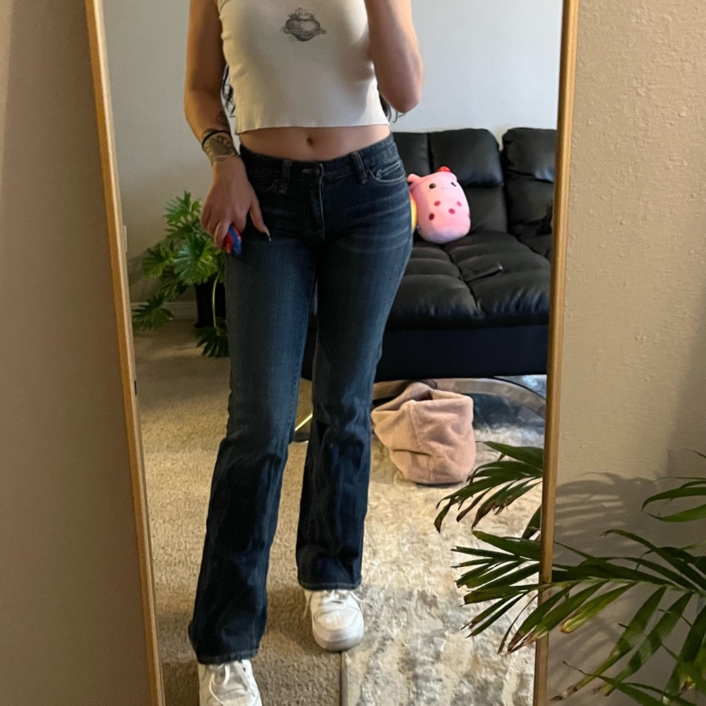 low rise bootcut jeans